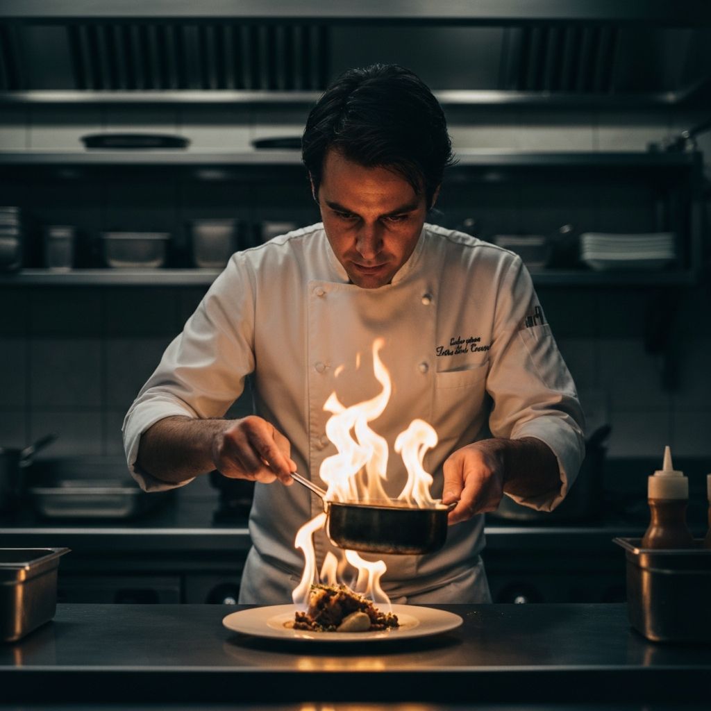 Notre chef en cuisine